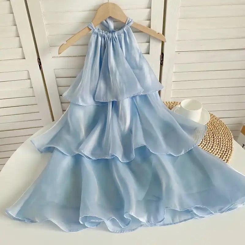 Sophia Organza Halterneck Mini Dress