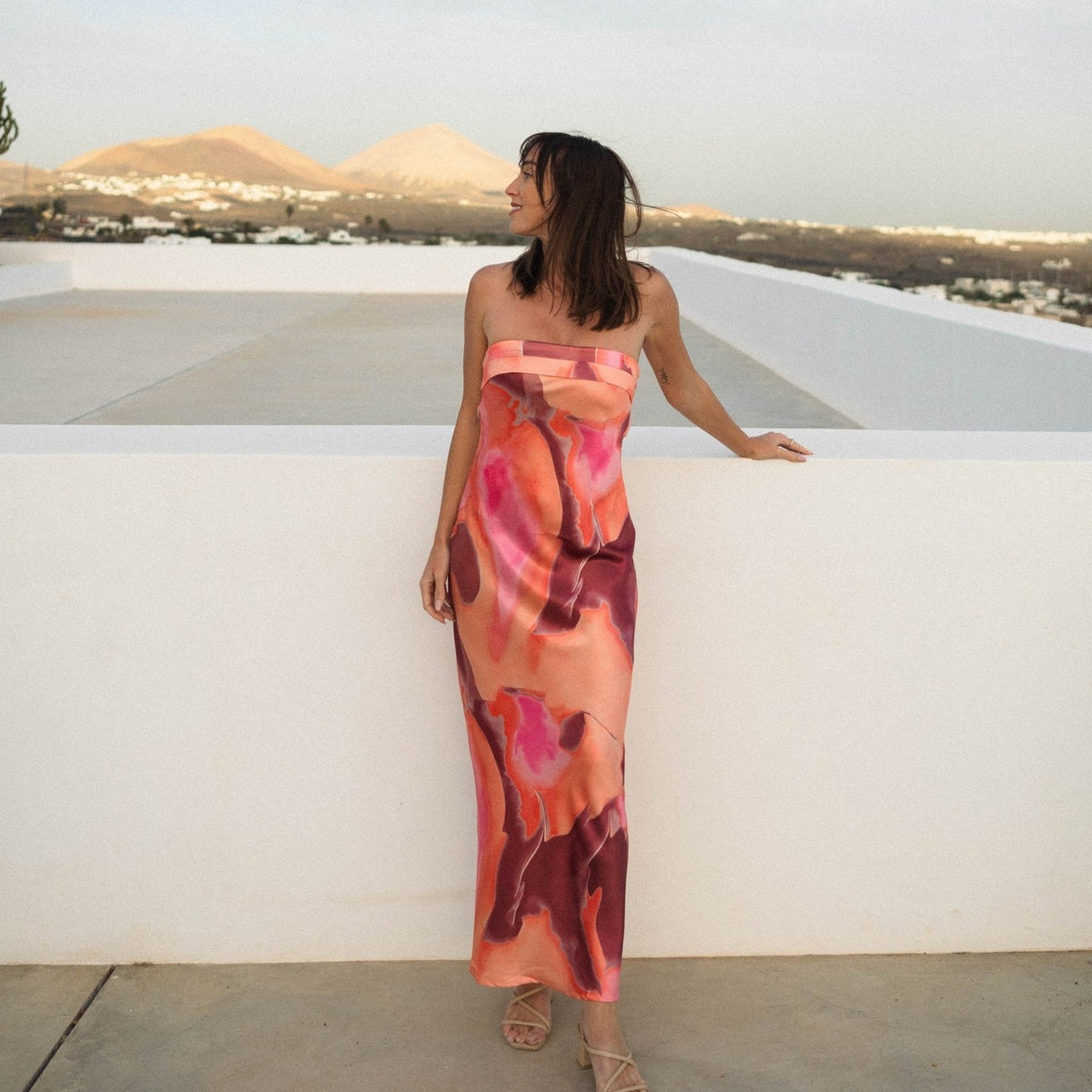 Salma Floral Strapless Maxi Dress