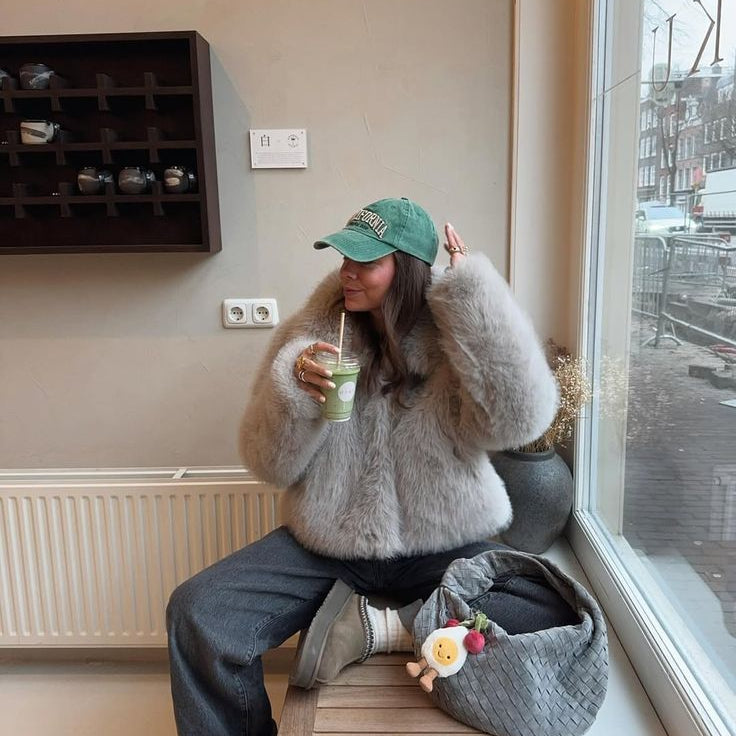Rebecca Faux Fur Hooded Jacket