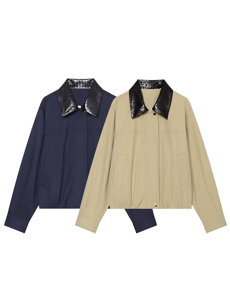 Naomi Contrast Collar Bomber Jacket