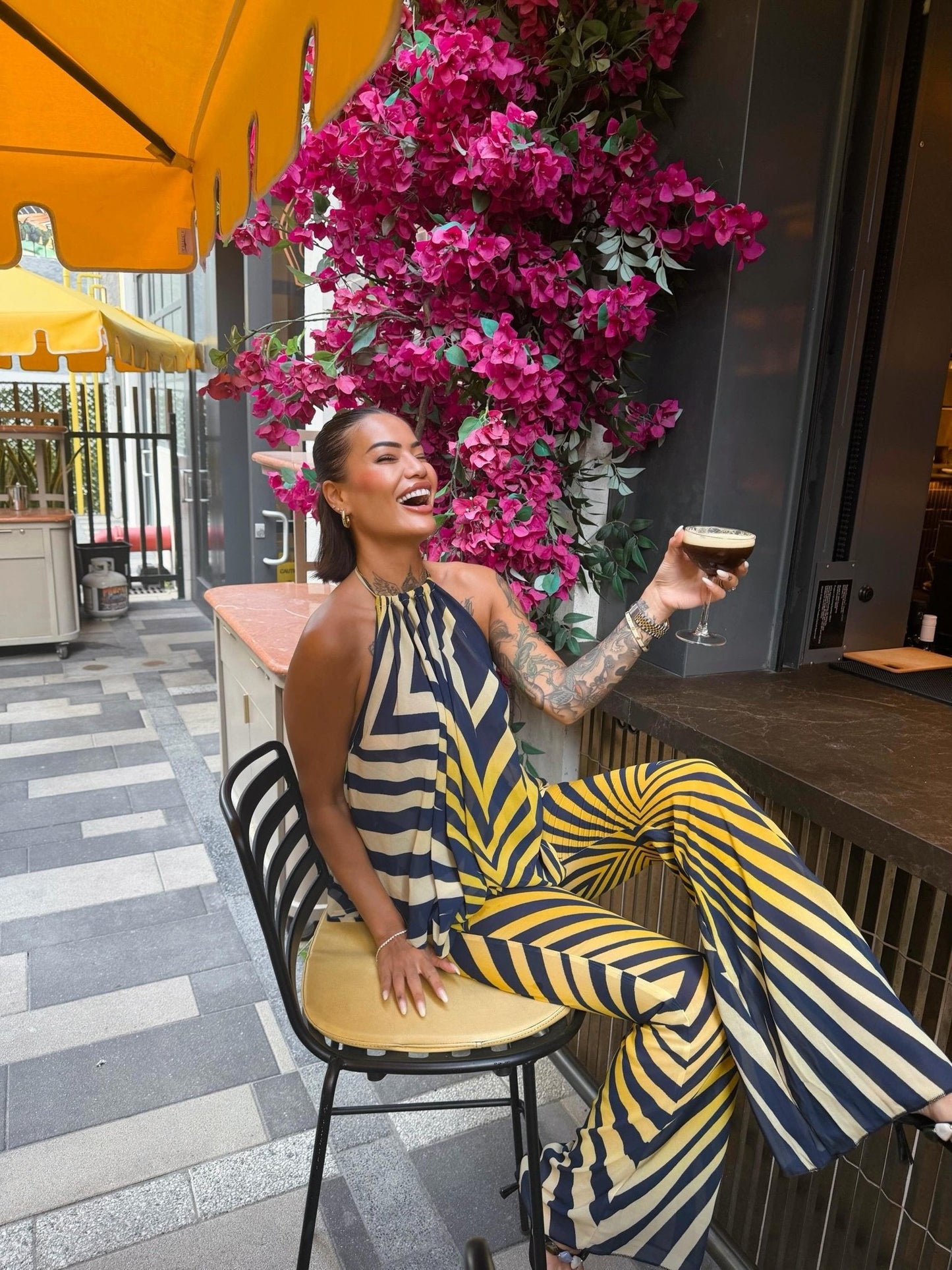 Allegra Zebra Print Halter Co-Ord Set