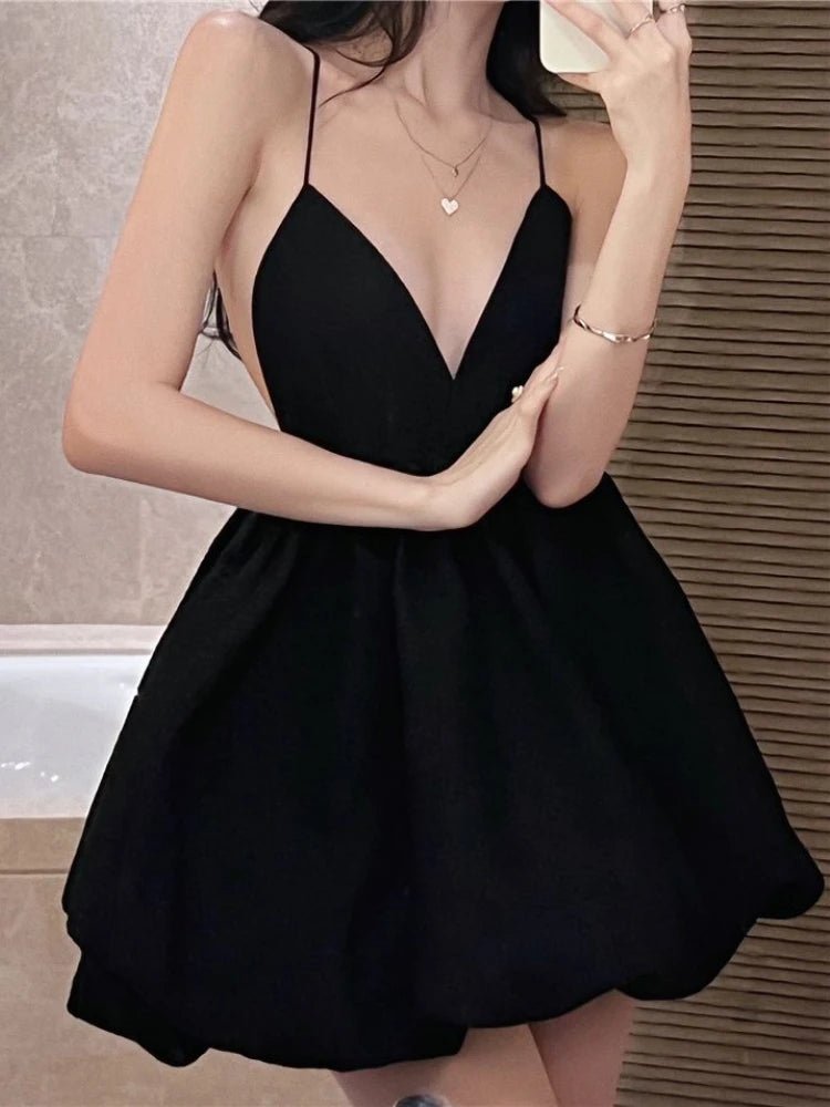ZEYA - Abbie V Neck Layered Mini Dress