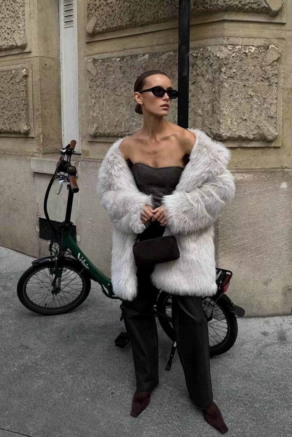 ZEYA - Agnes Mid Length faux fur Coat