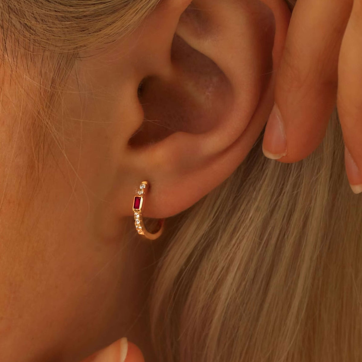 ZEYA - Amber Hoop Earrings