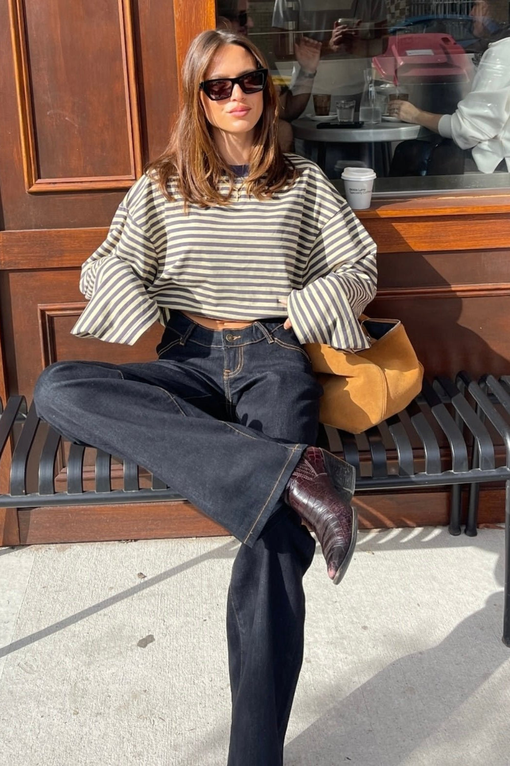 ZEYA - Angela Striped Oversized Knit Sweater