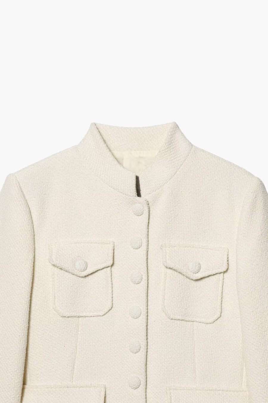 ZEYA - Anna Stand Collar Flap Pockets Blazer