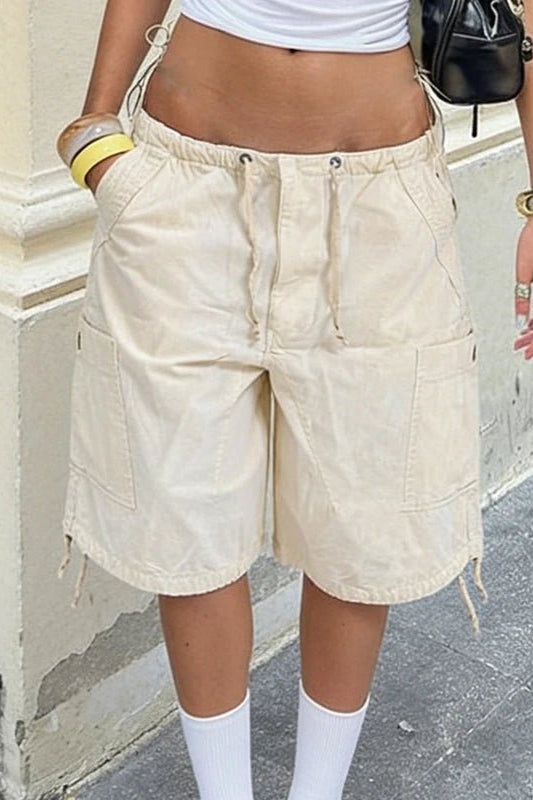ZEYA - Ariane Baggy Cargo Denim Shorts