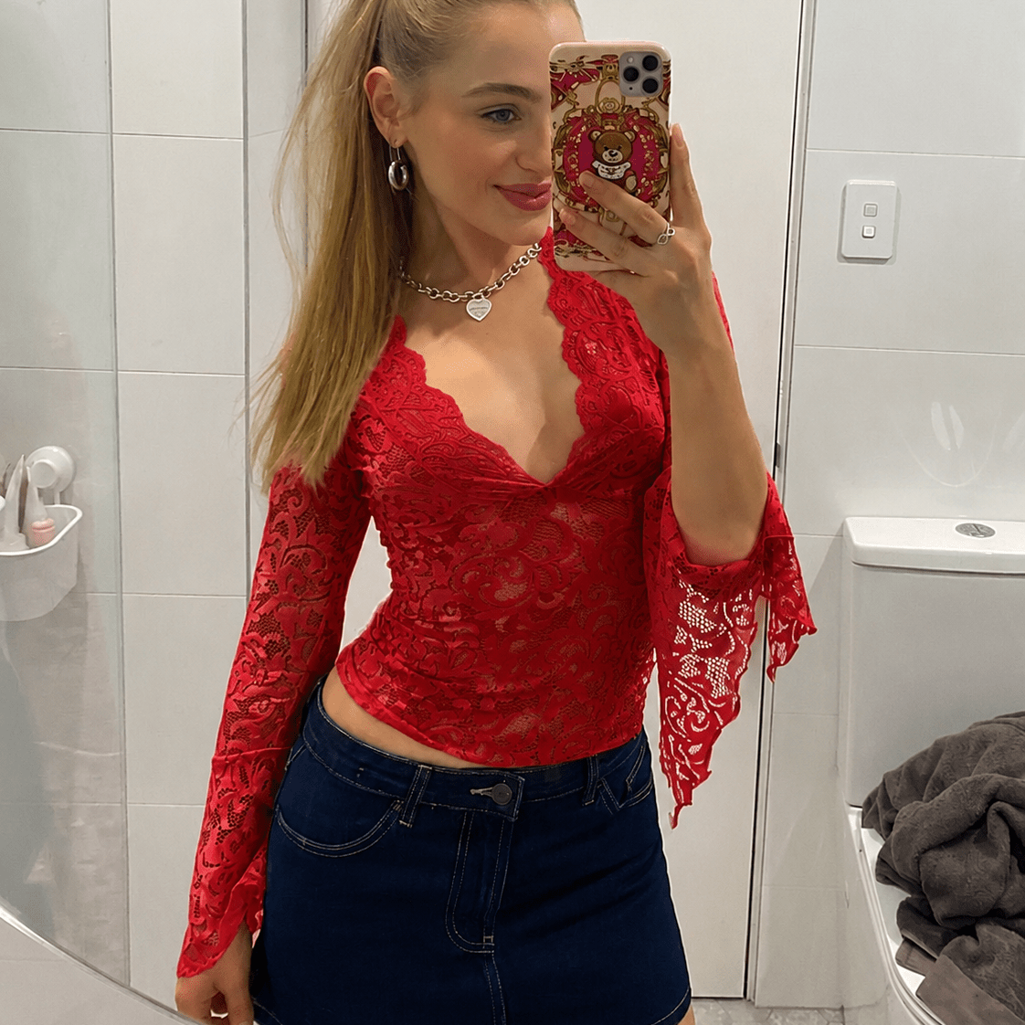 ZEYA - Aurore V-Neck Lace Top
