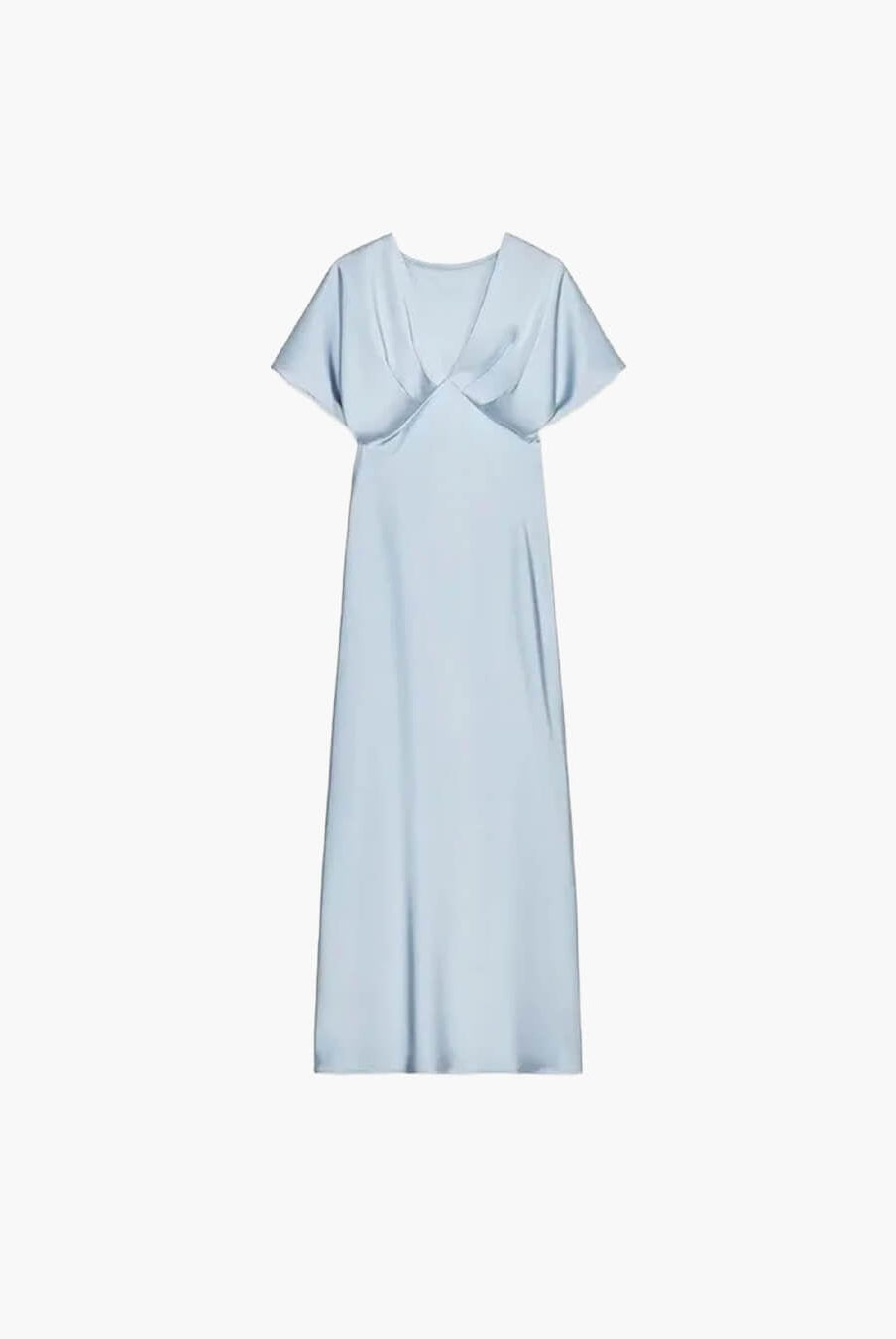 ZEYA - Briona V Neck Satin Midi Dress