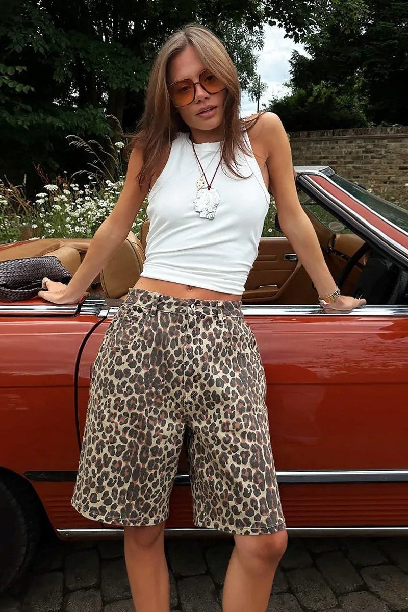 ZEYA - Carla Leopard Print Shorts