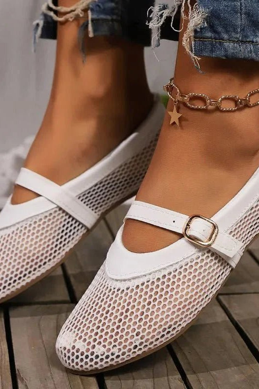 ZEYA - Celeste Mesh Mary Jane Ballet Flats
