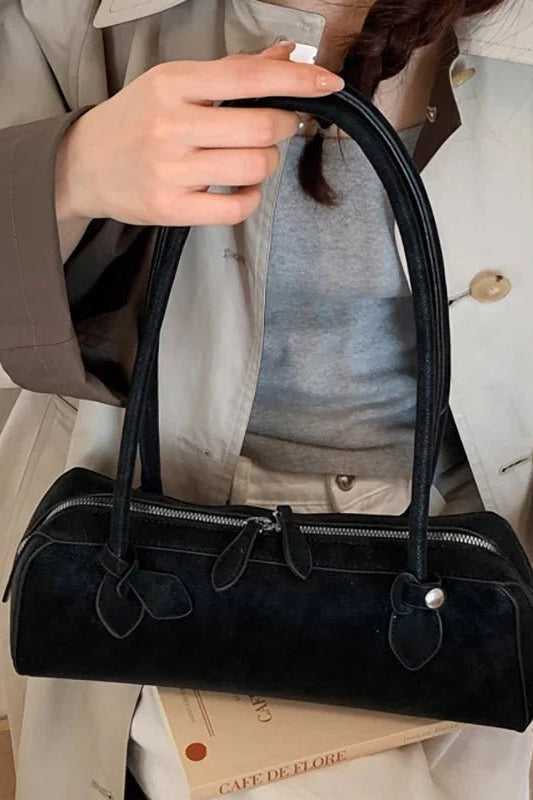 ZEYA - Celeste Suede Baguette Bag
