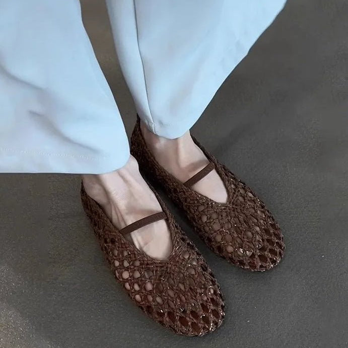 ZEYA - Ella Hollow Woven Flats