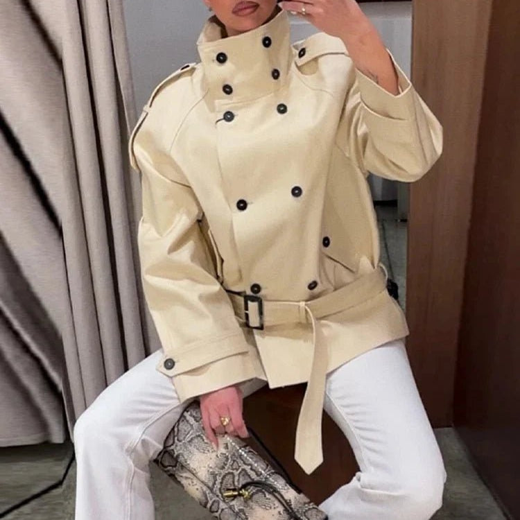 ZEYA - Ella Tailored Stand Collar Trench Coat