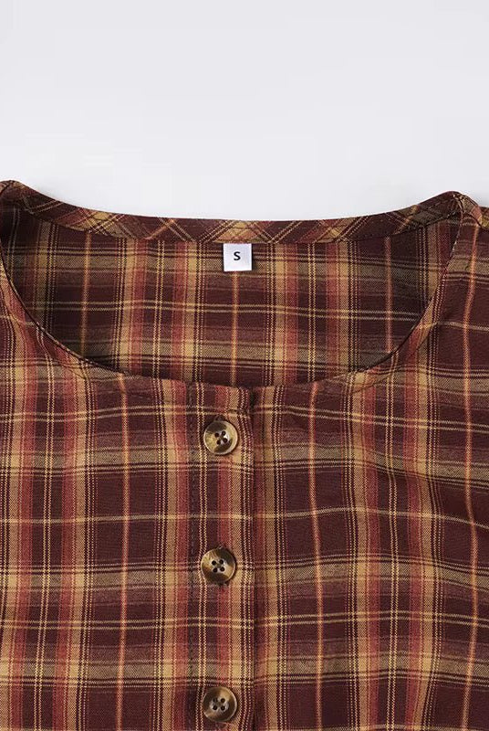 ZEYA - Ellie Long Sleeve Plaid Mini Dress