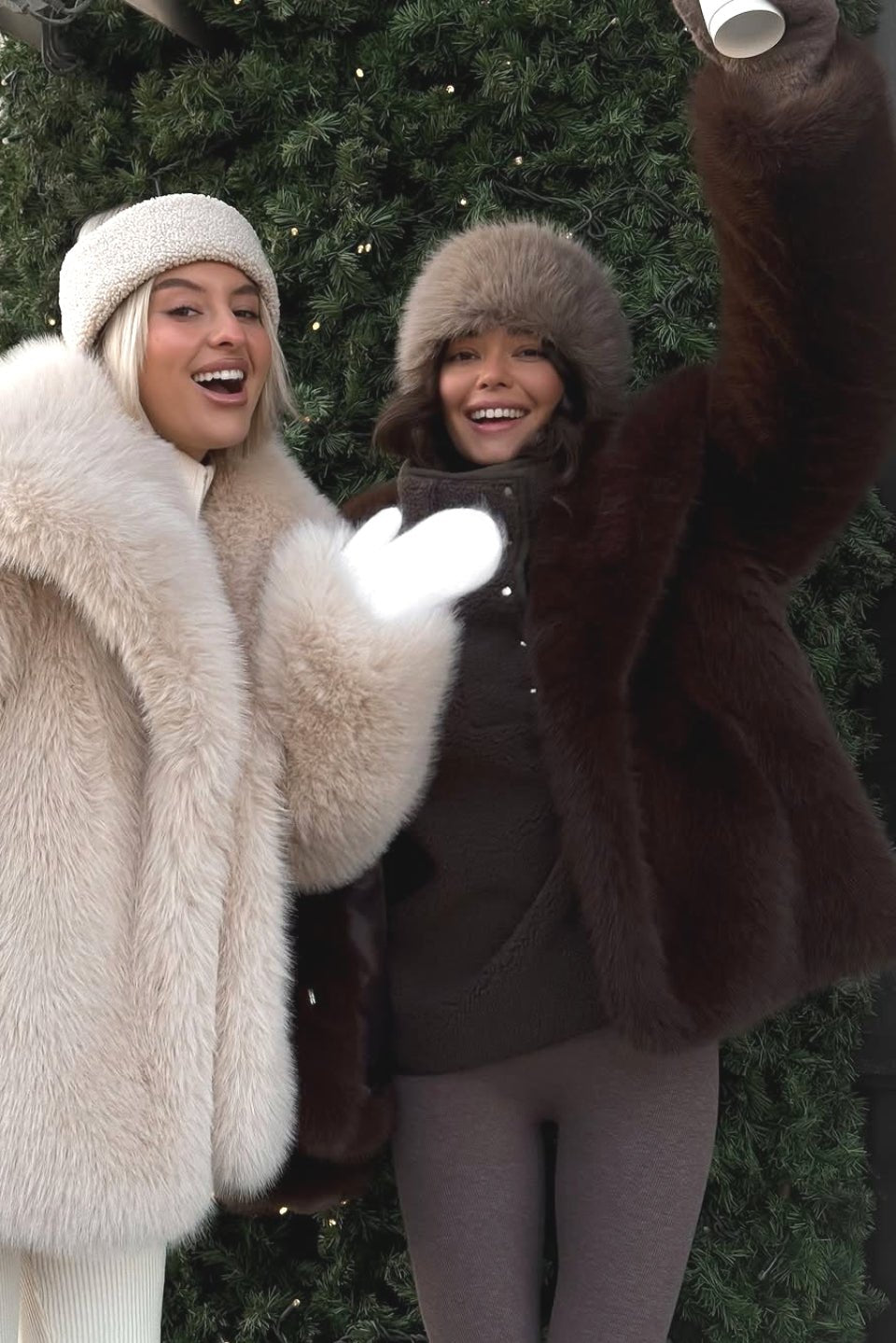 ZEYA - Emilie Puffy Collar Faux Fur Coat