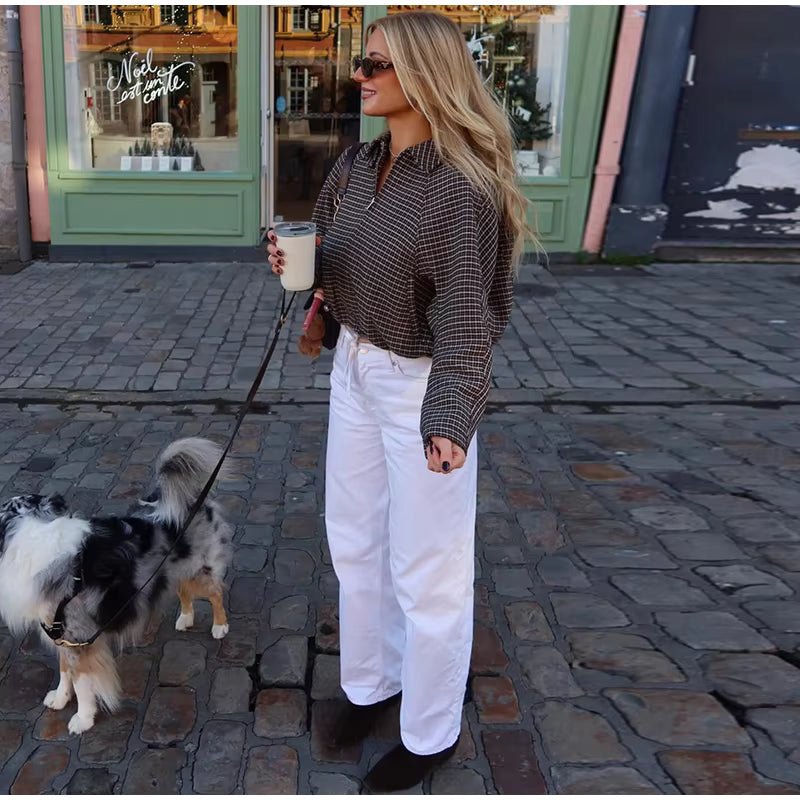 ZEYA - Erica Houndstooth Zip Jacket Suit
