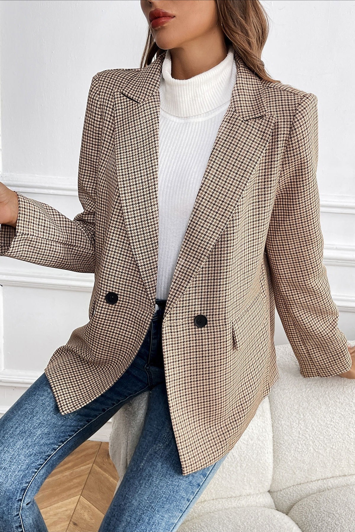 ZEYA - Esther Houndstooth Blazer