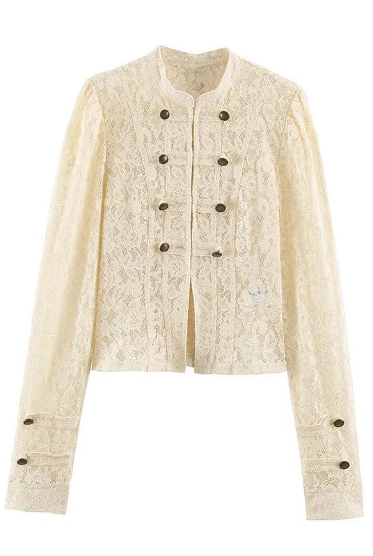 ZEYA - Esther Sheer Lace Patchwork Jacket