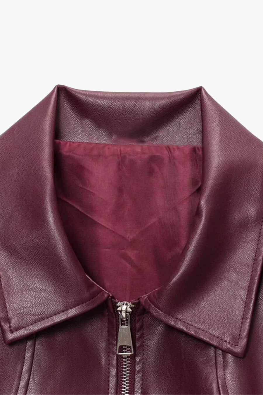 ZEYA - Florence Faux Leather Bomber Jacket