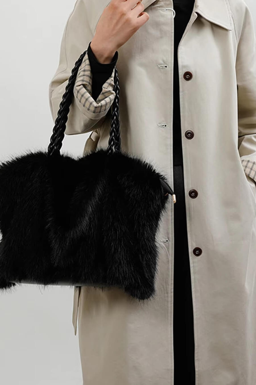 ZEYA - Frances Faux Fur Tote Bag