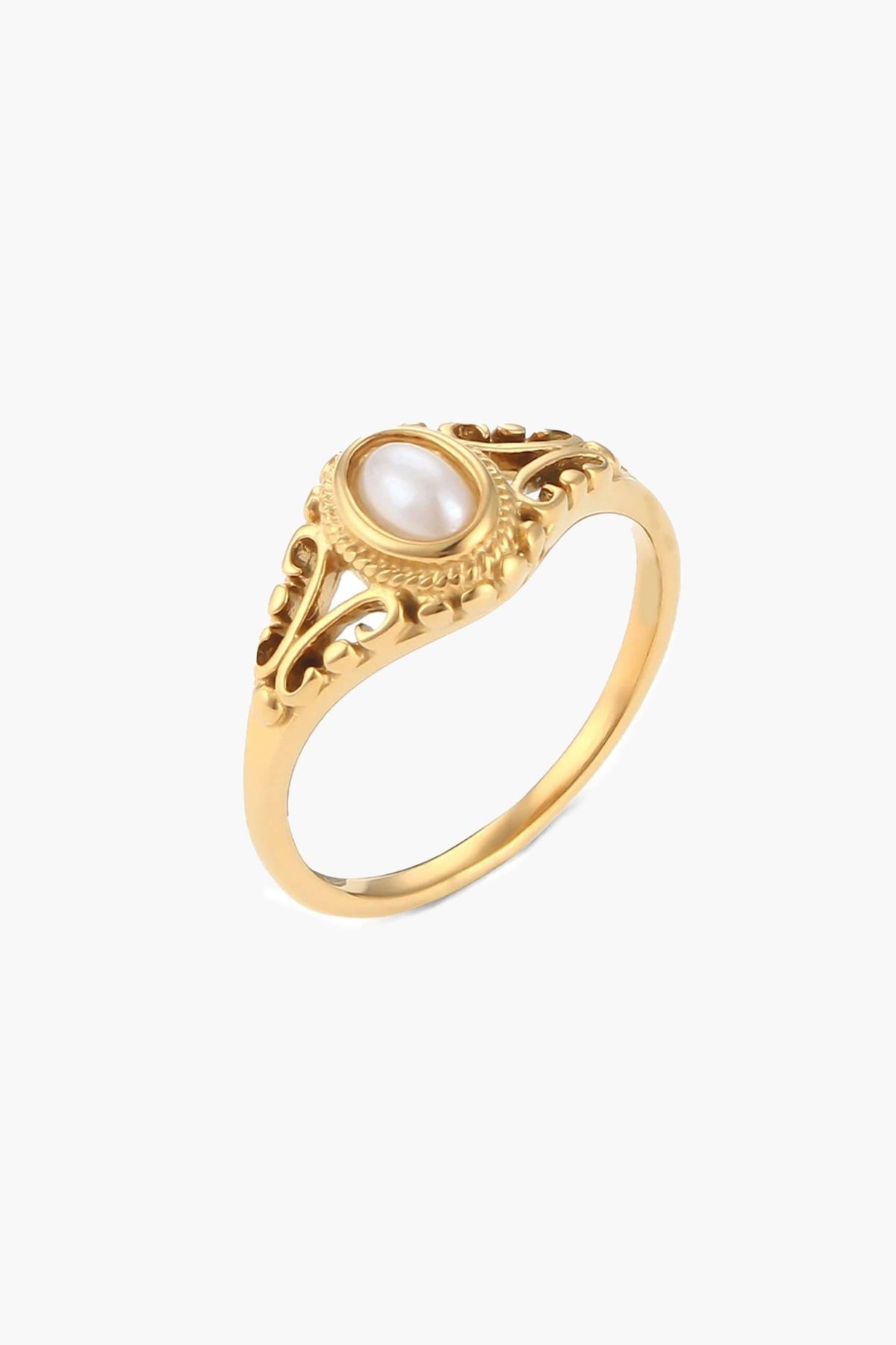 ZEYA - Harper - Women's Ring - 18K Gold Plated Freshwater Pearl, Hypoallergenic