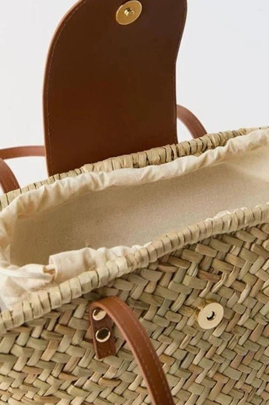 ZEYA - Ingela Woven Rattan Shoulder Bag
