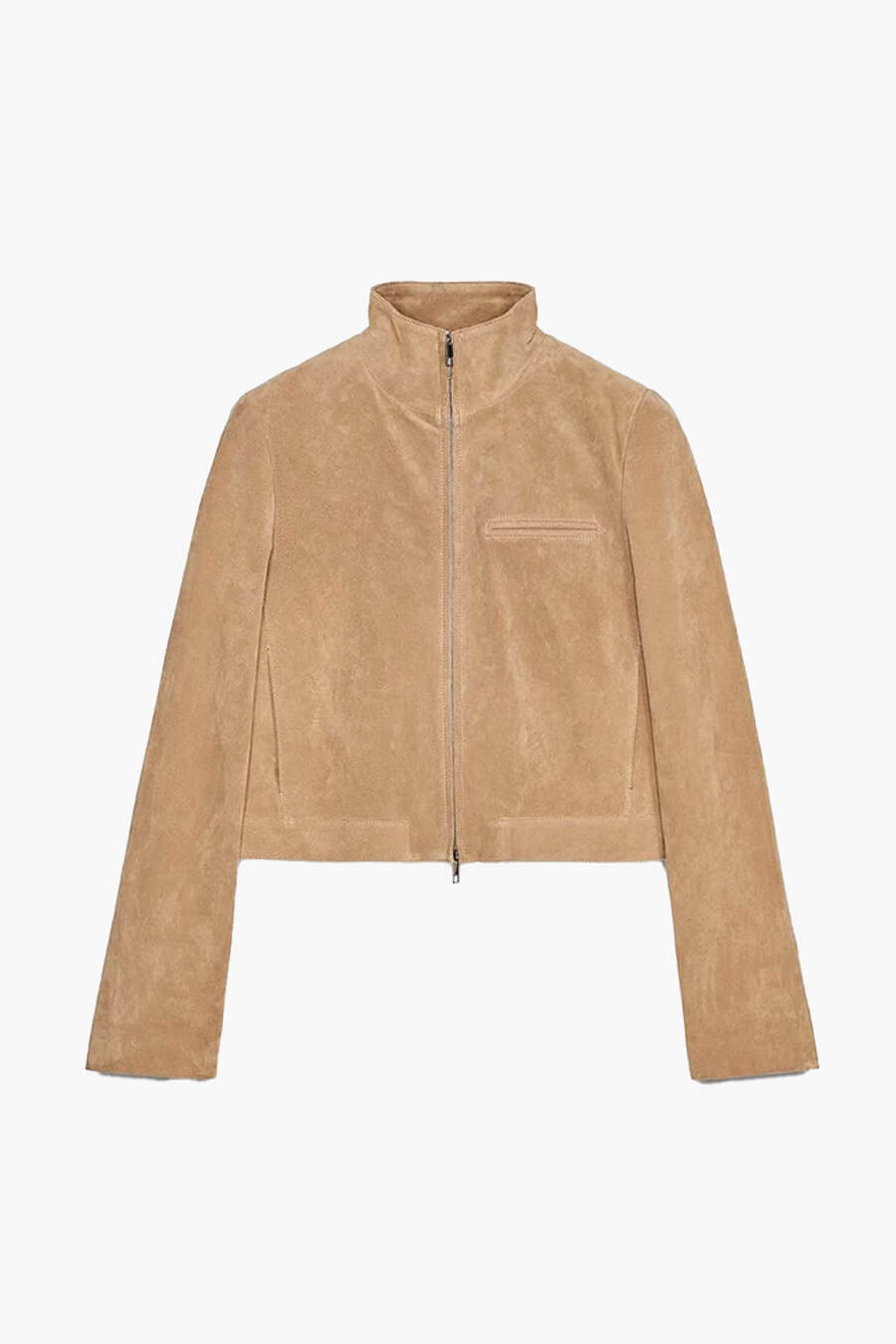 ZEYA - Jennelyn Suede Jacket with Stand Collar