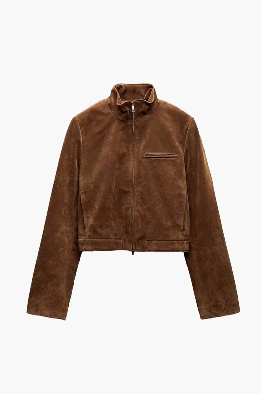 ZEYA - Jennelyn Suede Jacket with Stand Collar