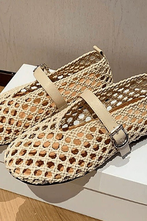 ZEYA - Jessica Woven Hollow Flat Sandals
