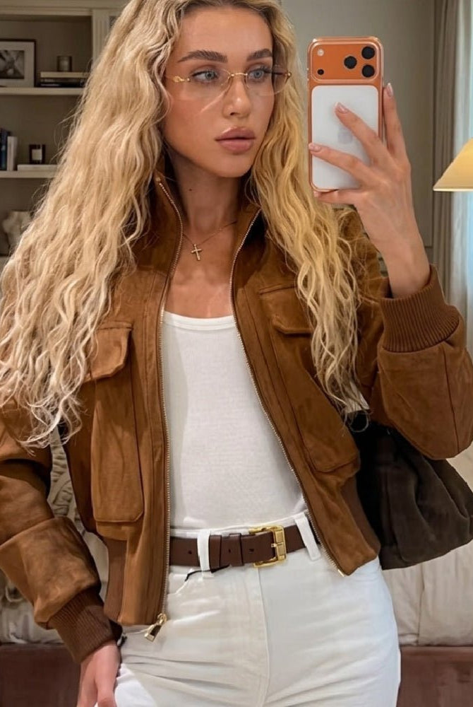 ZEYA - Joanna Cropped Bomber Jacket