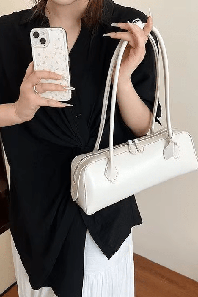 ZEYA - Julia Vintage Leather Baguette Bag