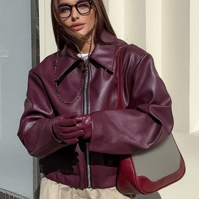 ZEYA - Katie Matte Moto Faux Leather Jacket