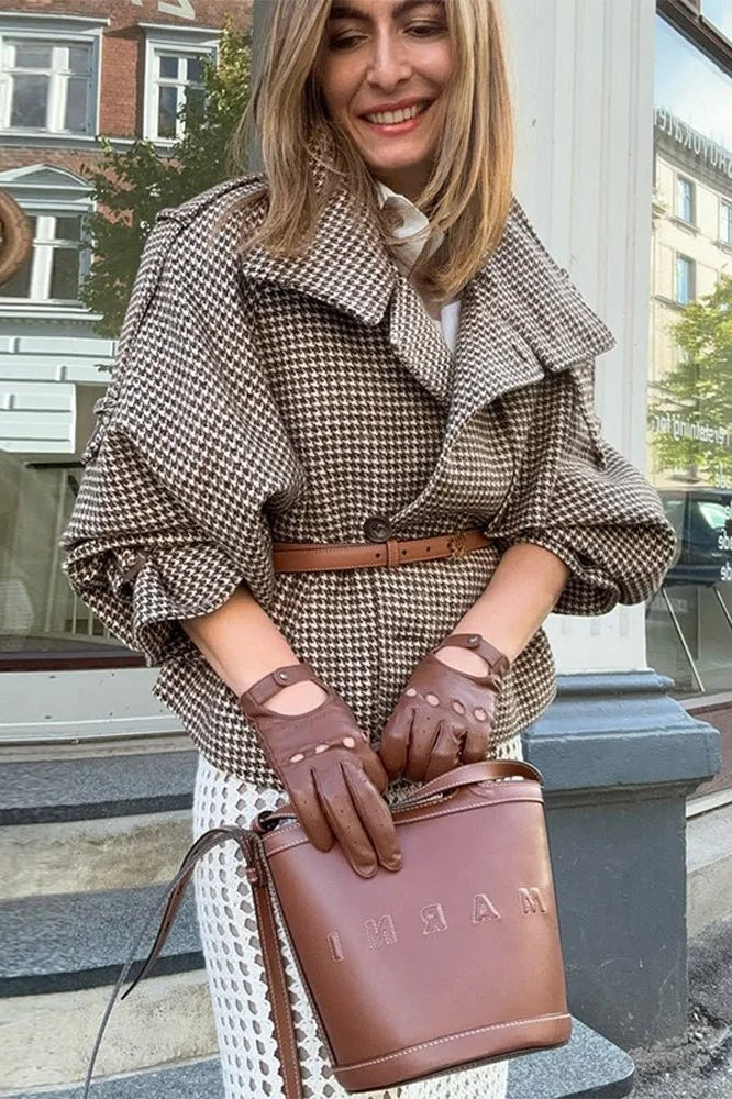 ZEYA - Katrina Checked Wool Coat