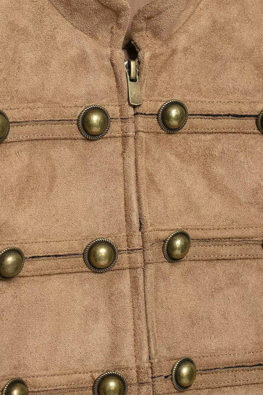 ZEYA - Kelly Faux Suede Napoleon Slim Jacket