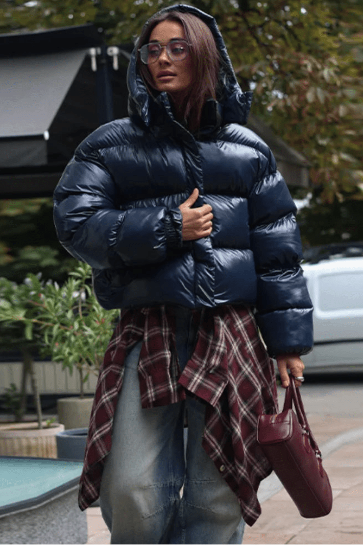 ZEYA - Lara Hooded Glossy Puffer Jacket