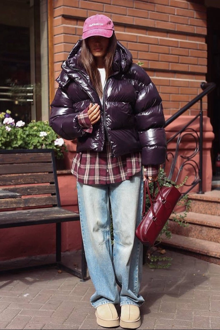 ZEYA - Lara Hooded Glossy Puffer Jacket