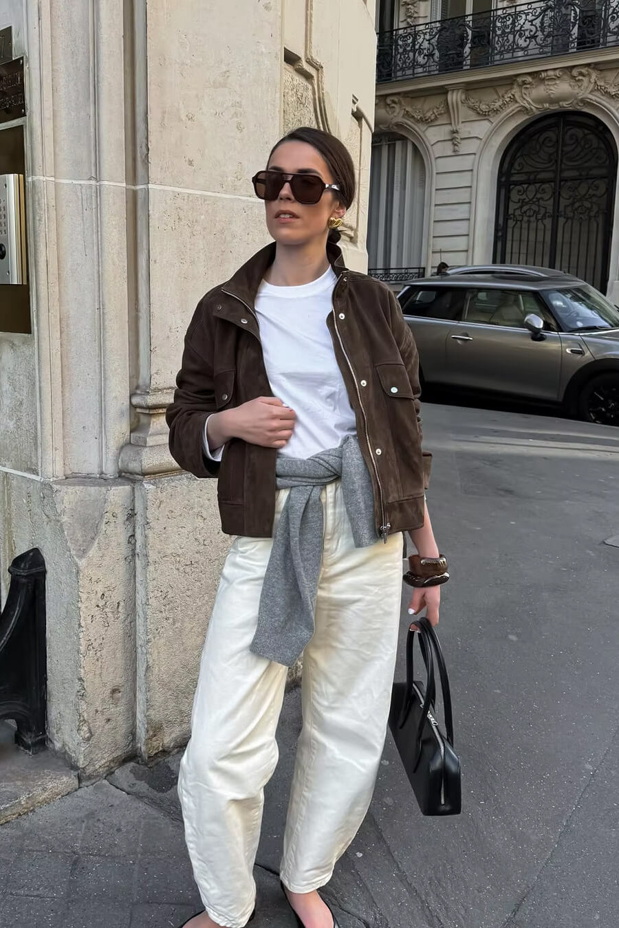 ZEYA - Laura Suede Bomber Jacket