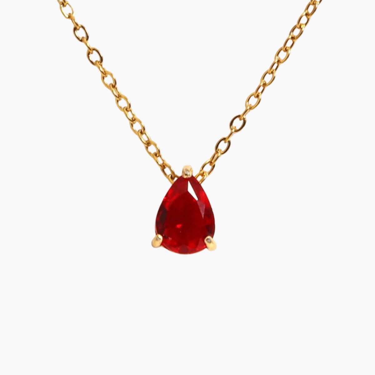 ZEYA - Lilith Necklace - Teardrop Pendant with Birthstone Zirconia Stones for Women