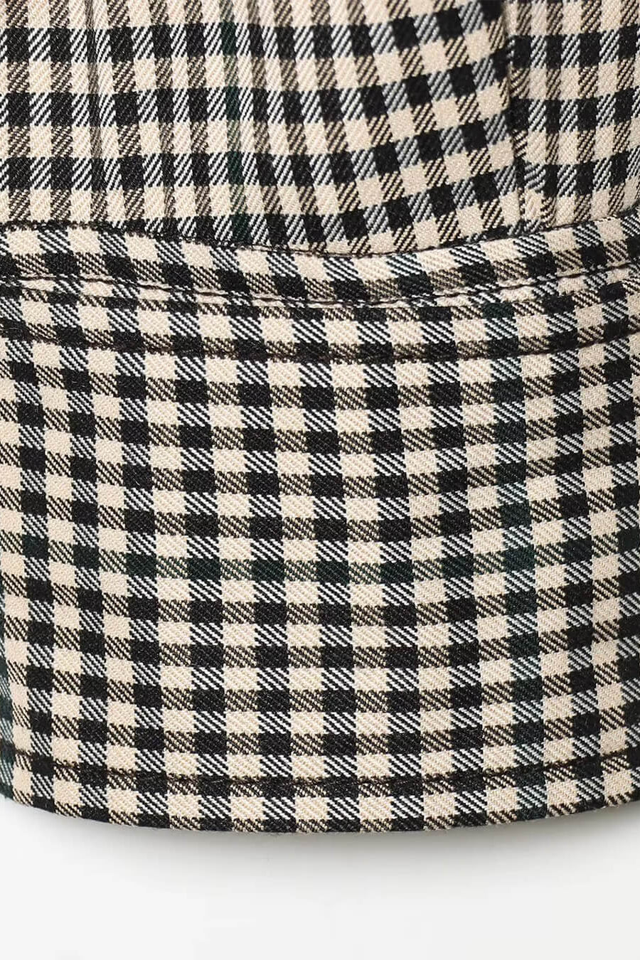 ZEYA - Lisa High Neck Checked Bomber Jacket