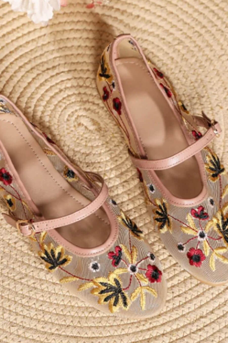 ZEYA - Lisbeth Embroidered Ballet Flats