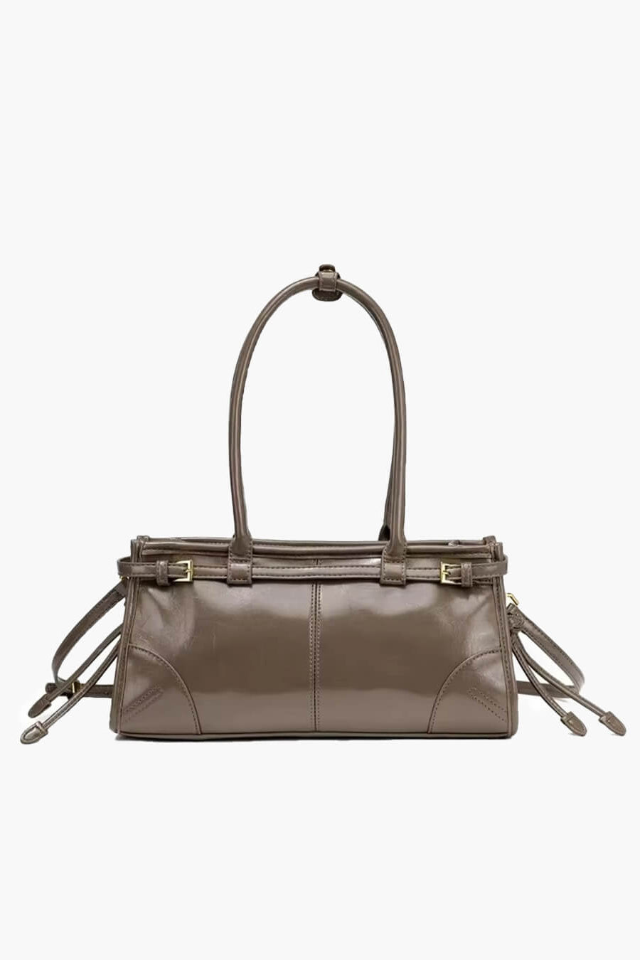 ZEYA - Lorena Leather Shoulder Bag with Belt Detail
