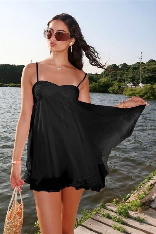 ZEYA - Maisie Off Shoulder Chiffon Mini Dress