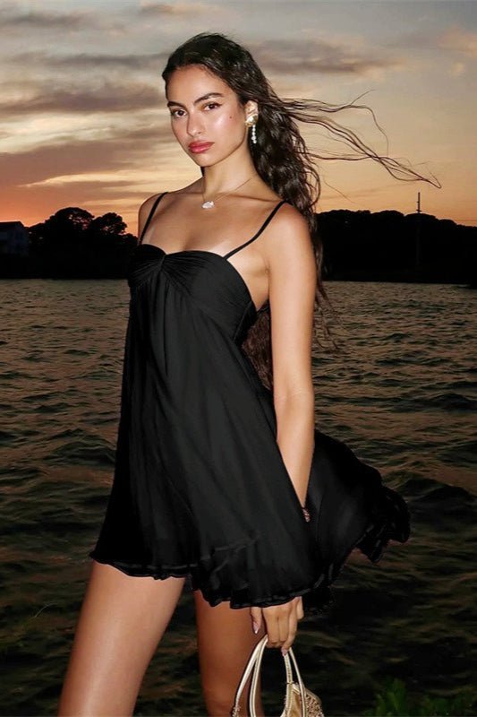 ZEYA - Maisie Off Shoulder Chiffon Mini Dress