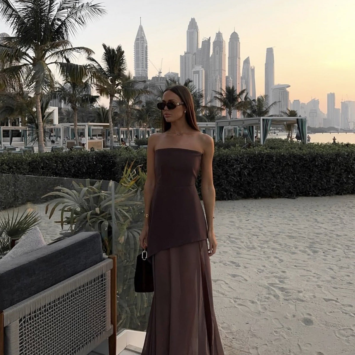 ZEYA - Mary Asymmetric Maxi Dress
