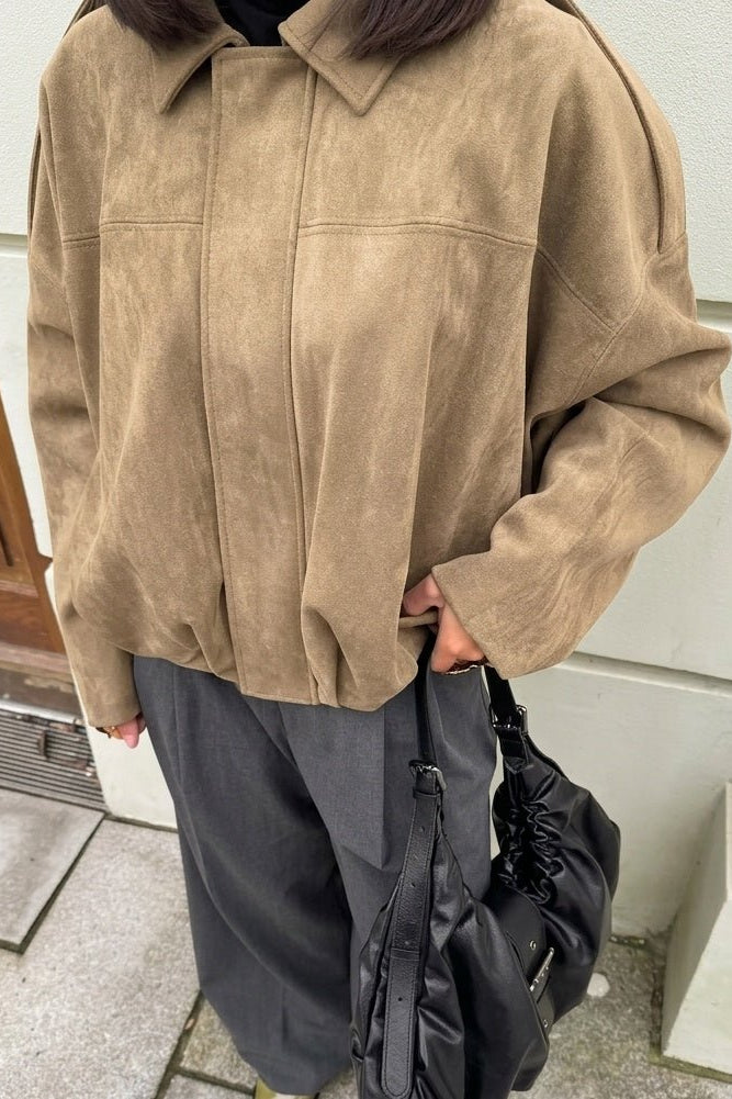 ZEYA - Mia Suede Oversized Zip Jacket
