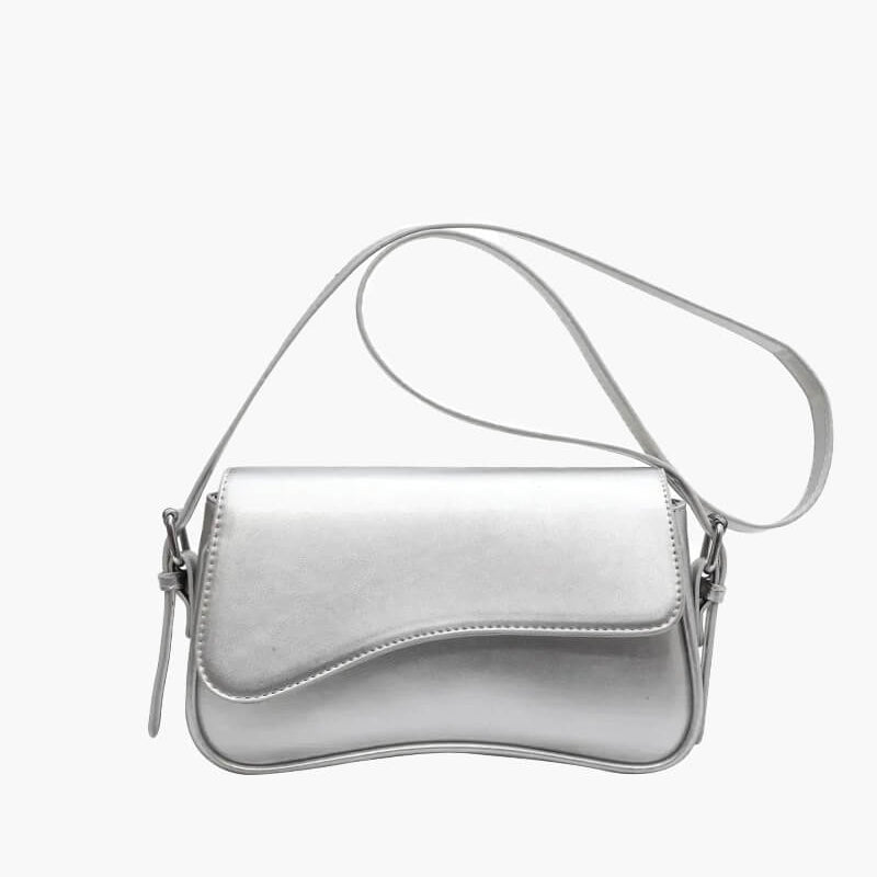 Zeya - Mila Shoulder Saddle Bag Silver Regular