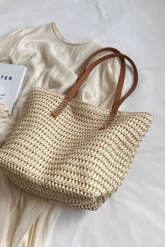 ZEYA - Nora Woven Straw Beach Tote