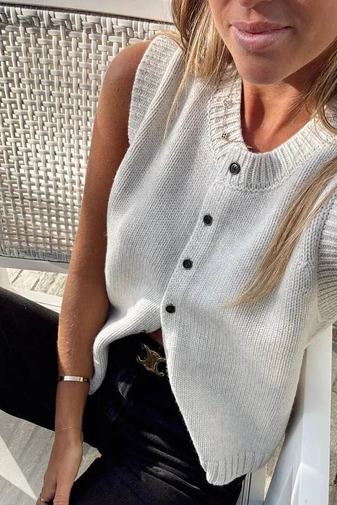 ZEYA - Rose Knitted Vest Cardigan