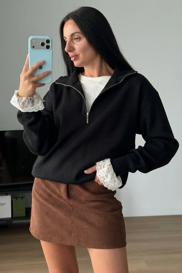 ZEYA - Sabrina Half-Zip Knit Sweater